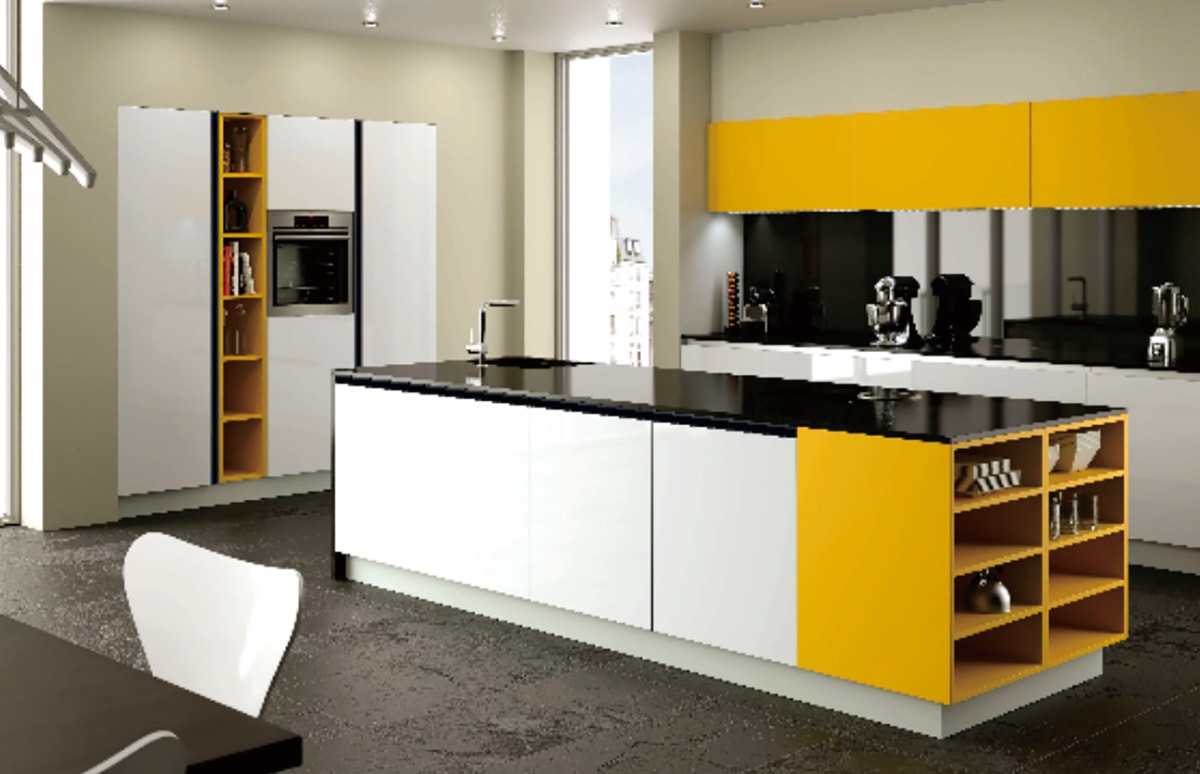 Modern Custom Acrylic Modular Kitchen Cabinet ZH8606 06